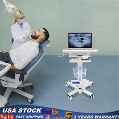 Laptop Workstation Cart, Medical Cart With Wheels, Cart With Scanner Holder
