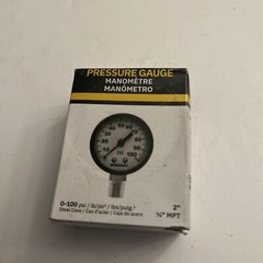Boshart Industries PG-100 Pressure Gauge 0-100 PSI 2″ Dial Face 1/4″ MPT Low Mnt