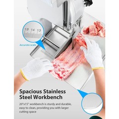 1500W Commercial Bone Cutting Machine Frozen Meat Cutter Saw Electric Bandsaw