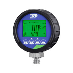 SIKA Digital Pressure Gauge–0.5% FS Accuracy, 0/10150 psi (0/700 bar), E2-0700