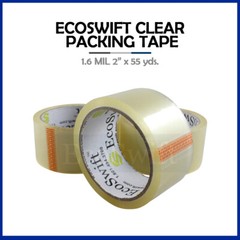 1 ROLL EcoSwift Carton Sealing Packaging Packing Tape 1.6mil 2″ x 55 yard 165 ft