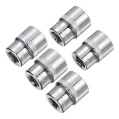 5pcs 6-Point Shallow Socket 1/2″ Drive 20mm 21mm 22mm 23mm 24mm Cr-V Metric