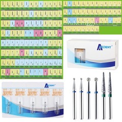100Pcs AZDENT Dental Diamond Burs For High Speed Handpiece Friction Grip 1.6mm