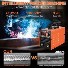 Soldadora Electrica Portatil Inversor 250A 110v / 220v Maquina De Soldar MMA ARC