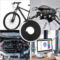 Car High Temperature Braided Wire Loom Black Split-Sleeve Heat Resistant Cover