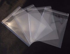 Clear Resealable Self-Adhesive Cello Lip Plastic Bags 5-3/4 x 8-3/4 1.2Mil Poly