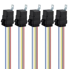 5Pin 12V 40/30 AMP 12V DC Waterproof Automotive Relay & Heavy Duty 12AWG Harness